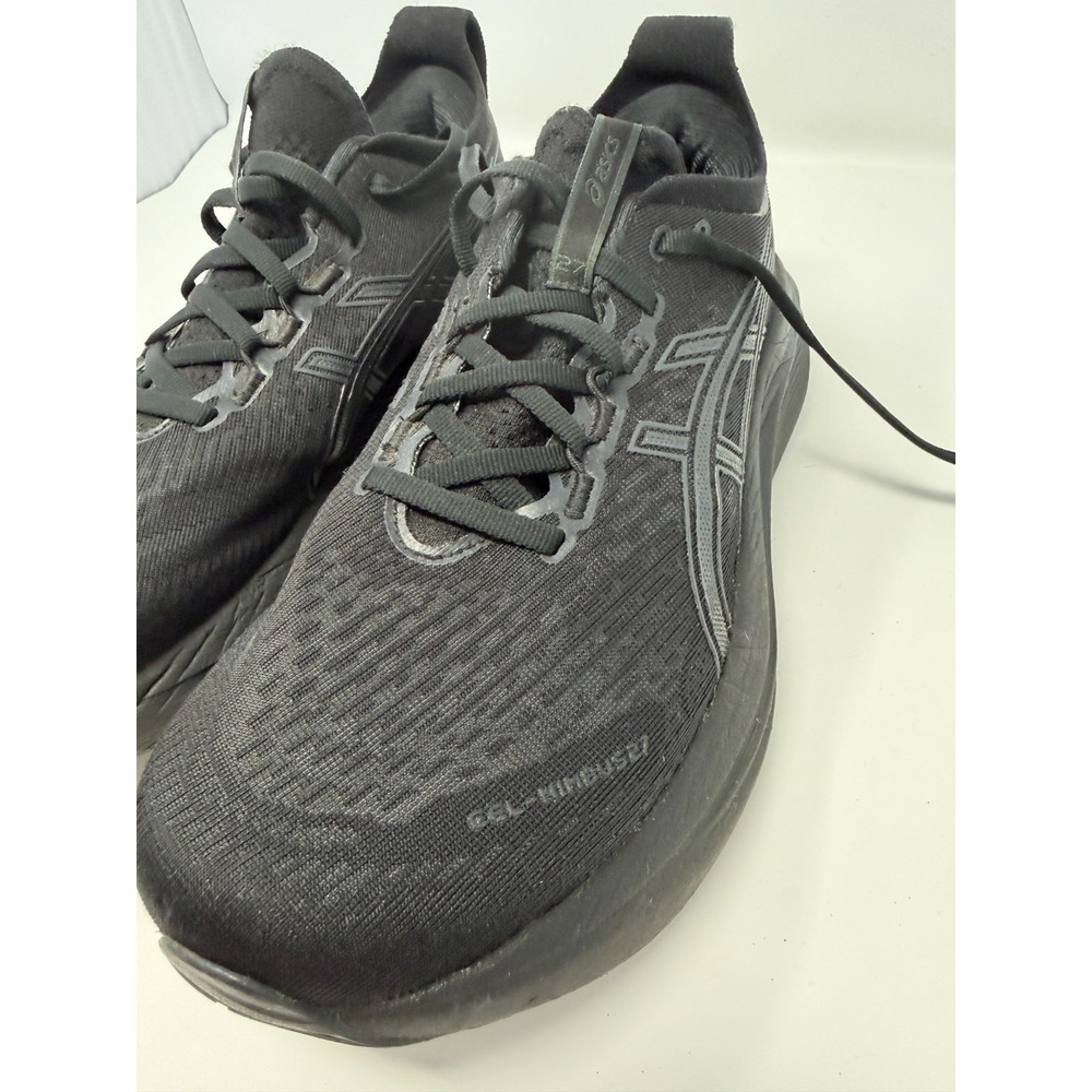 ASICS Gel Nimbus 27 Black Graphite Grey Men's 8.5 - Picture 6 of 8